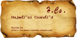 Hajmási Csanád névjegykártya
